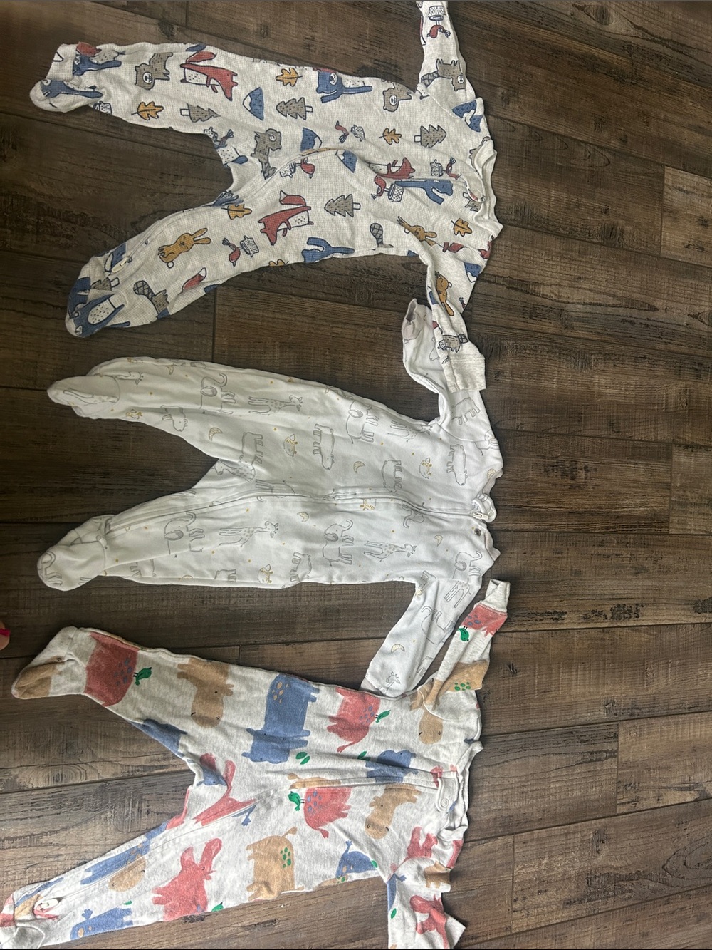 Kids Cozy Footed One-Piece Pajama in Multi Color Prints